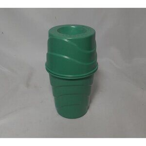 Vintage MCM Stanley Home CASCADE BLENDER Shaker Mixer Cup Teal Plastic 1970s